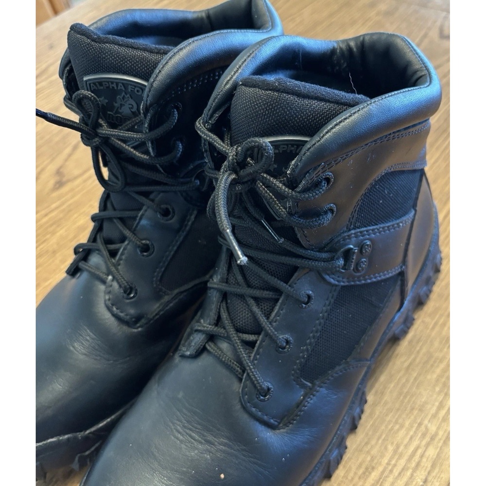 VINTAGE ROCKY Tactical Work Boots Men's 9.5M Black Leather 2167 Combat Boot 2008